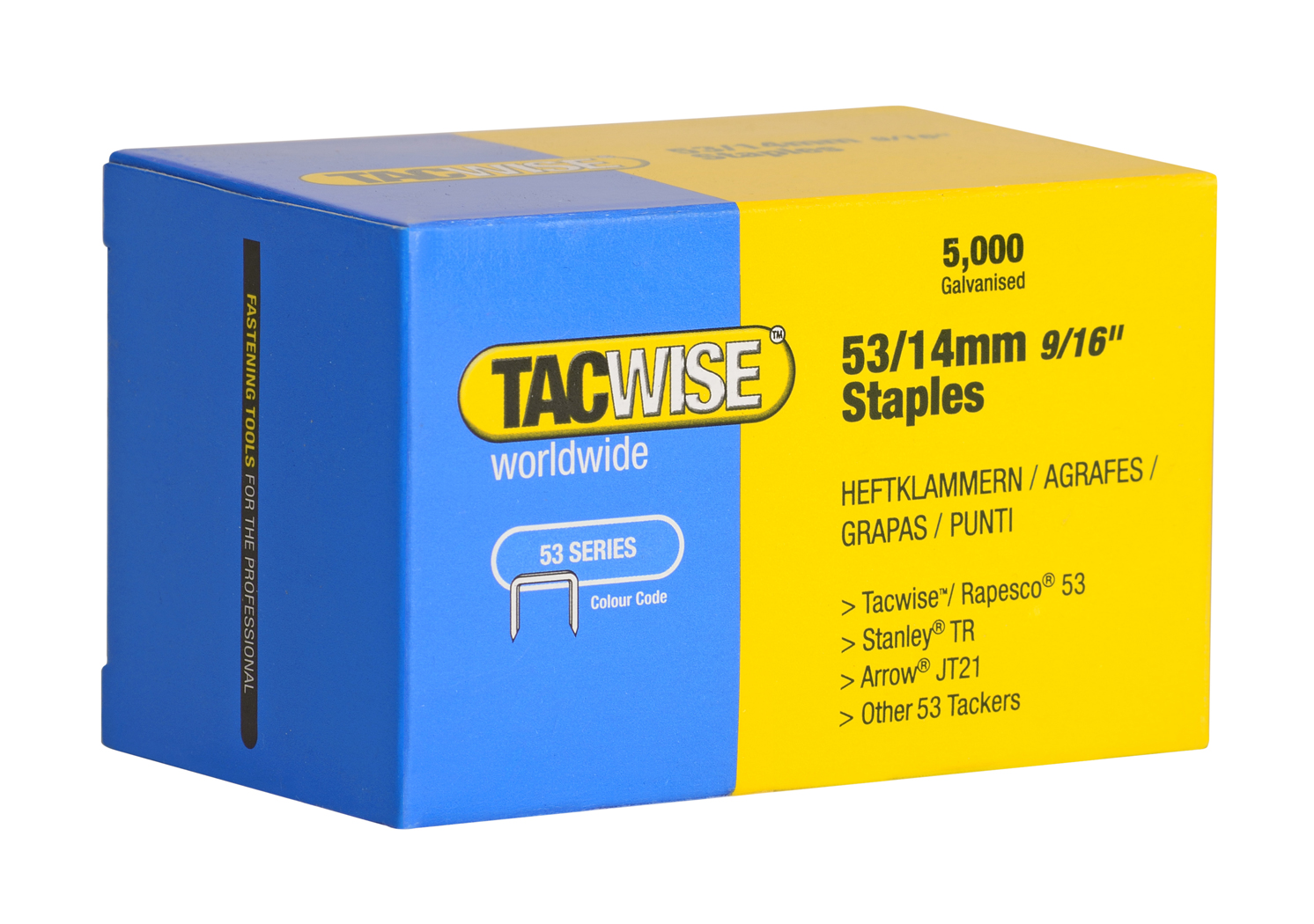 14mm 53 Series Galvanised Staples Bulk Box (5000) Zedfix Coil Nails