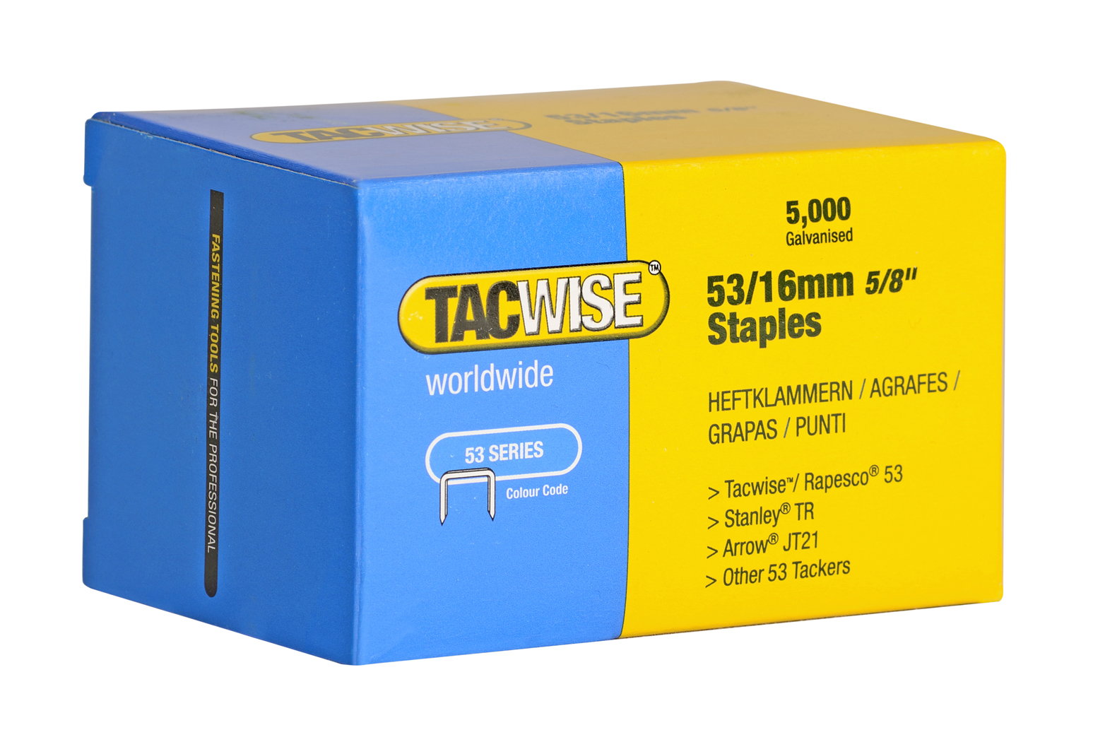 16mm 53 Series Galvanised Staples Bulk Box (5000) Zedfix Coil Nails